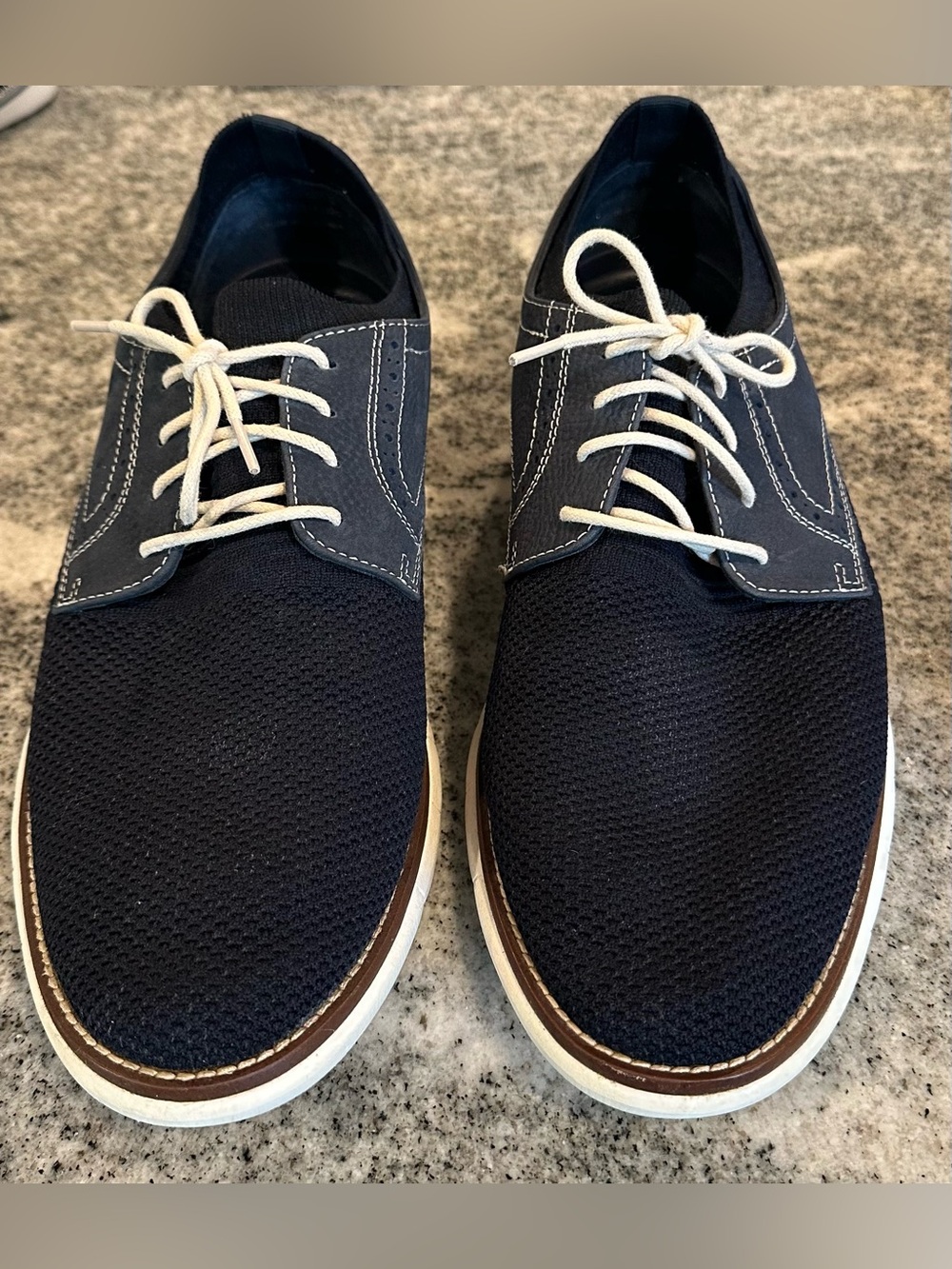 Men's Navy Blue Casual Lace-Up Shoes